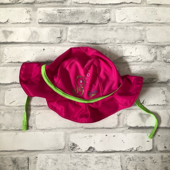 SPEEDO | Baby Girl’s Swim Sun Hat S/M Pink Green